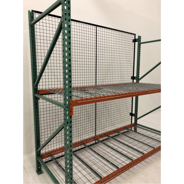 Beastwire By Spaceguard Pallet Rack Safety Back Panel, 144"Wx48"H W/6" Offset Drop-In Brackets RS1N120604